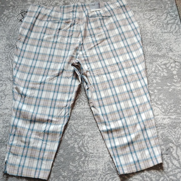Women's plus size Ava and Viv spring colored plaid dress pants size 26w NWT - Picture 7 of 9